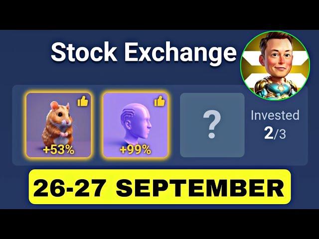 X Empire Daily Investment Funds 26 September | X Empire Daily Combo | Musk Empire Today Combo Cards