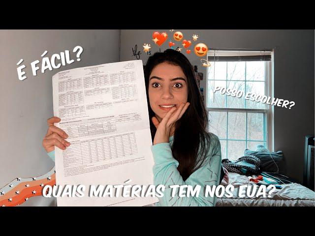 matérias que temos no ensino médio dos EUA *high school*