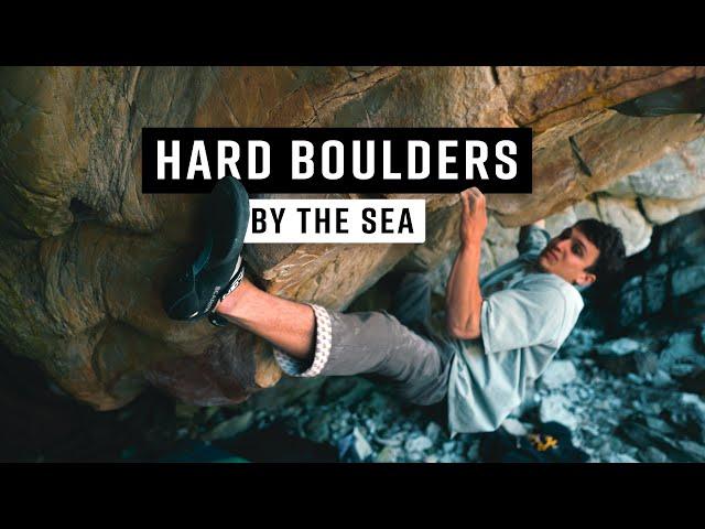 Hard Bouldering by the Seaside with Aidan Roberts and Tim Blake