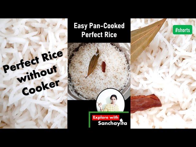 Easy Perfect Rice Cooking without Pressure Cooker in #shorts | How to make rice perfectly in a pan