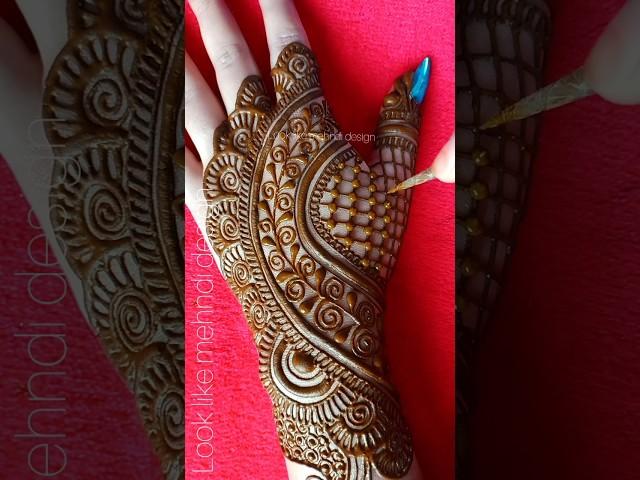 Stylish backhand mehndi design | easy mehandi #shorts #short #mehndi #mehandi #mehndidesign