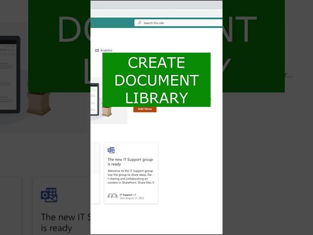 How to Create a Document Library in SharePoint Online  #sharepoint