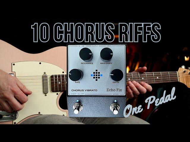 10 Chorus Riffs | Echofix EF-P3 Analog Chorus Vibrato Pedal Demo