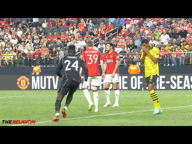 The moment Andre Onana was furious with Harry Maguire