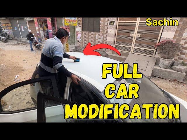 Latest New Trending Car Roof And Car Side Window Black Taping || Car Modification Punjab