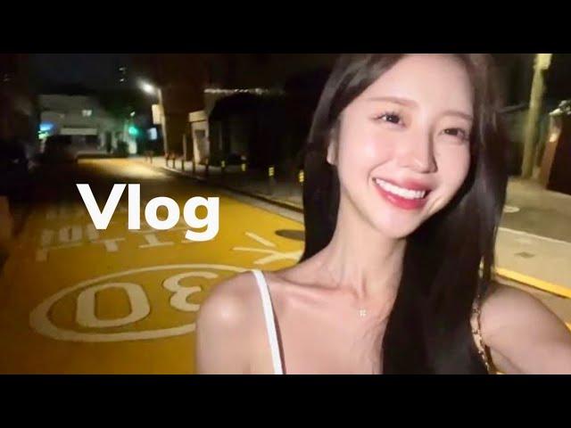 Vlog. 하우스도산, new car  , 초당옥수수라떼, BNHR 성수카페, 카이막, 애쉬브라운 톤다운염색,  도쿄등심, 먹태깡