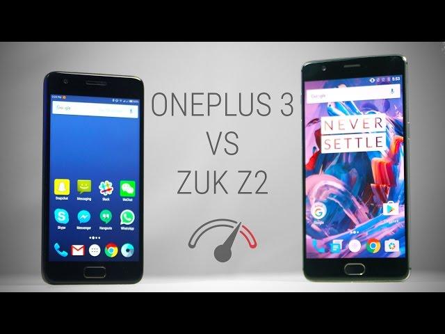 ZUK Z2 (Lenovo Z2 Plus) vs OnePlus 3 Speedtest Comparison