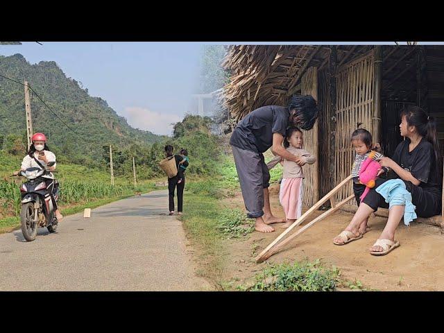 Full video father and daughter take care of single mother when her leg hurts