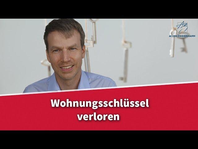 Mieter verliert Schlüssel - Was hat der Vermieter zu beachten? | Rechtsanwalt Dr. Achim Zimmermann