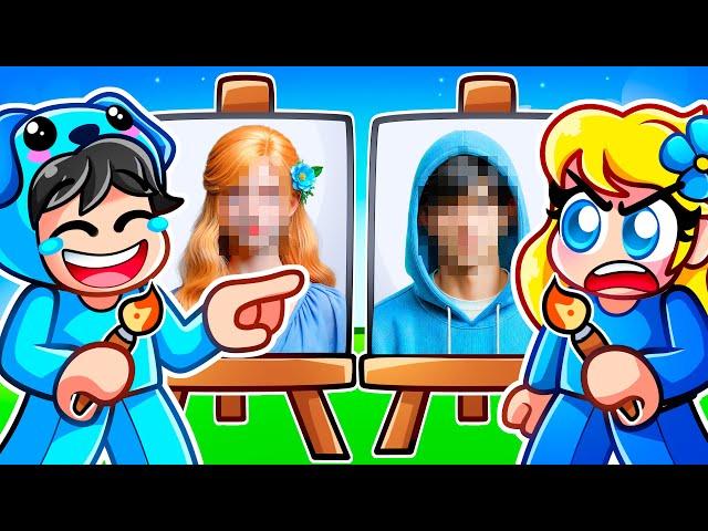 Omz vs Crystal FACE REVEAL SPEED DRAW In Roblox! (real life)