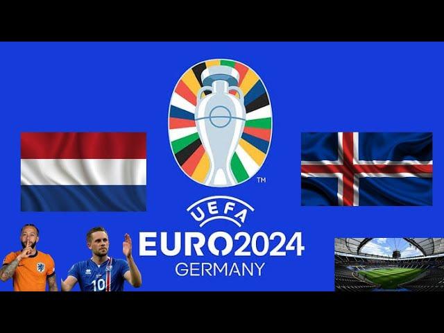 HOLANDA VS ISLANDIA GRUPO E EURO COPA 2024 GAMEPLAY JORNADA 1. #goleada