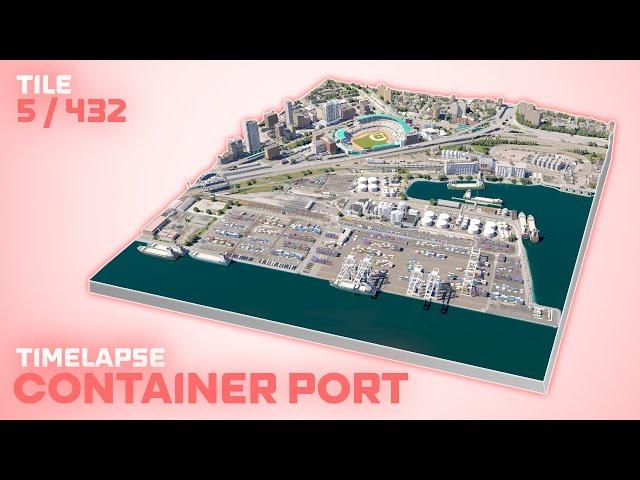 Realistic Container Port  Timelapse Build | Cities Skylines 2