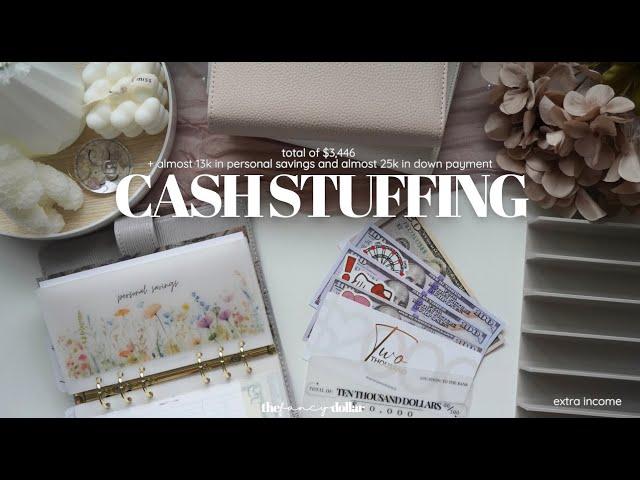 cash stuffing extra side income | $3,446 | + reaching new goals