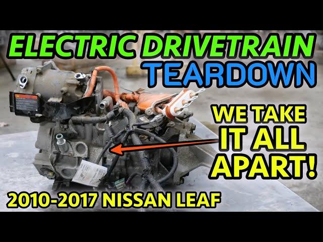 EV TEARDOWN! Nissan Leaf Complete Electric Vehicle Drive Motor Unit Disassembly!