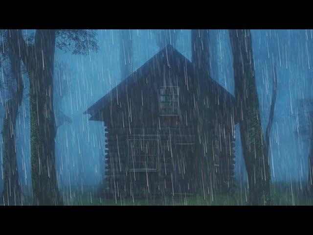 Serene Rain Sounds for Restful Sleep, Relaxation, Study, and Meditation in the Foggy Forest Cabin#92