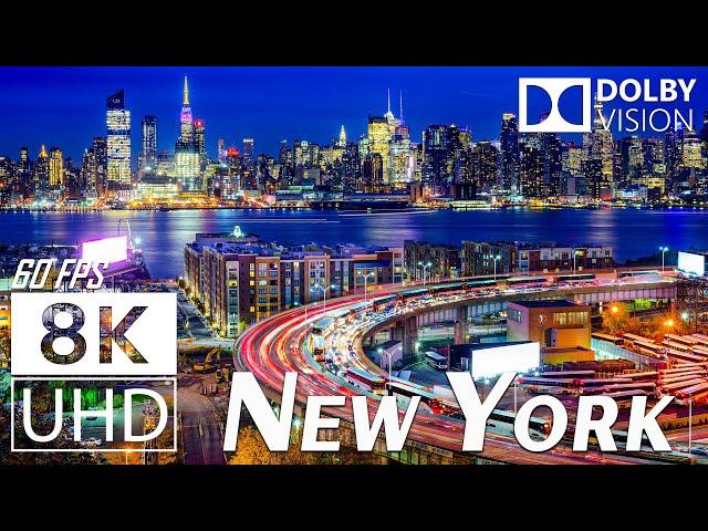 NEW YORK - Scenic Relaxation Film With Inspiring Cinematic Soundtrack - 8K (60fps) Video Ultra