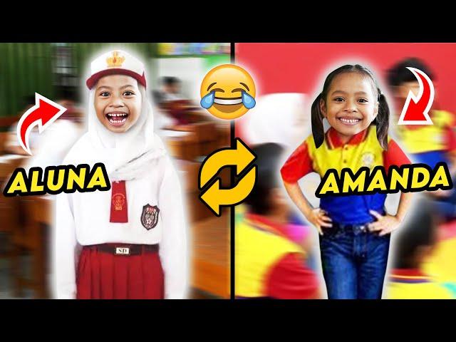 ALUNA DAN AMANDA BERTUKAR SIFAT!! AMANDA JADI ANAK SD!! LUCU BANGET!!