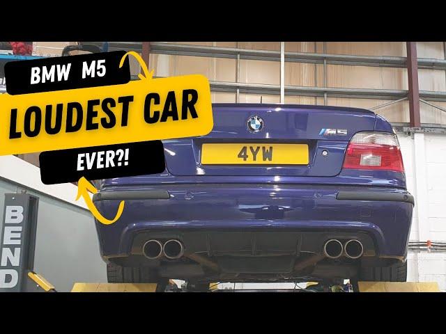 I PUT CUSTOM STRAIGHT PIPES BMW E39 M5  - LOUDEST EXHAUST I'VE EVER HEARD! ULTIMATE BMW EXHAUST!!