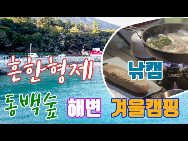 #1(캠핑)완도 약산도 가사리 동백숲 해수욕장(#동계캠핑#흔한형제#첫눈이올까?)