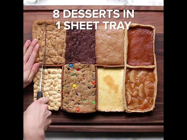 8 Desserts in 1 Sheet Tray #Shorts