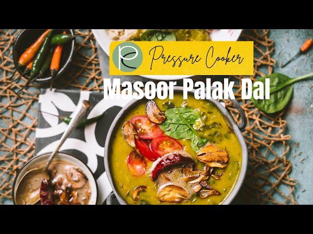 Pressure Cooker Masor Palak Dal - QUICK AND EASY Indian Dal Recipe | Spinach Lentil Stew #shorts