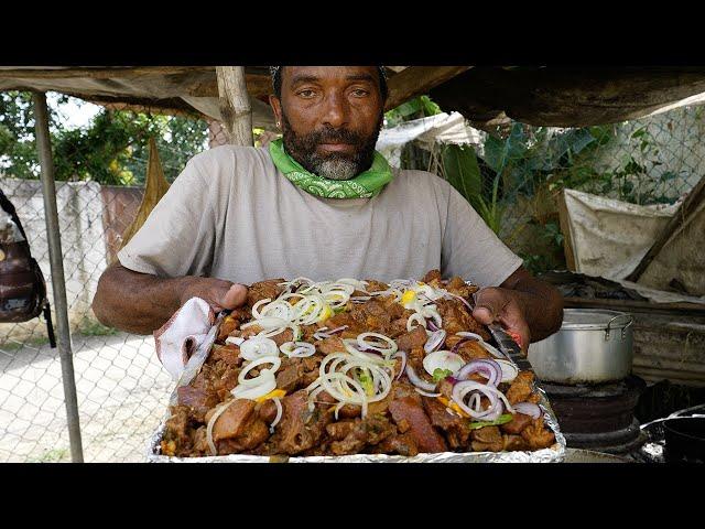 Jamaican Street Food Pan Pork or Pot Roast Pork