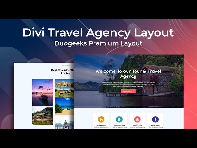 Divi Travel Agency Layout - Divi layouts by Divi Awesome