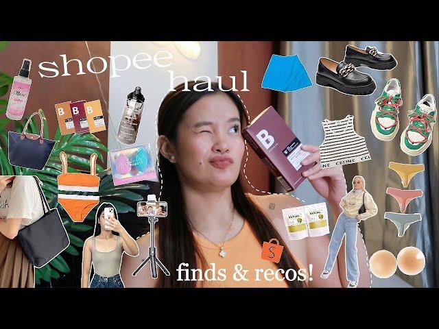 BEST SHOPEE HAUL 2023!  (recos & finds!) | makeup, basic tops, footwears, bags, perfume & more! 