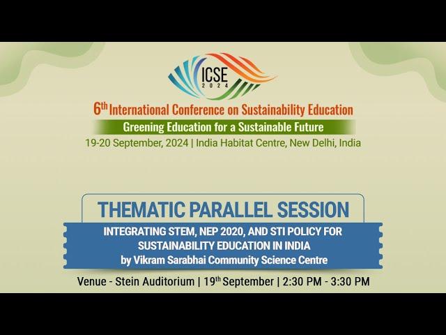 Thematic Parallel Session | 6th International Conference on Sustainability Education | ICSE 2024