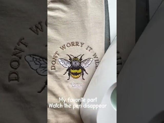 Dont worry it wil  okay  #bumblebee #bee #embroiderymachine #embroidery #smallbusiness #fuzzy