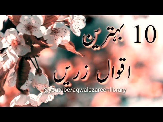 10 Best Aqwal e zareen in Urdu | Best Quotes in Urdu by Aqwal e zareen library with Beautiful voice