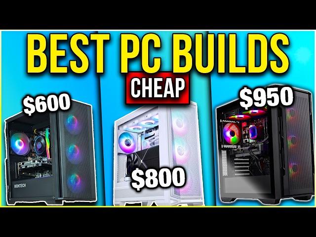 Best BUDGET Gaming PC Builds in 2025!  (UNDER $1000)