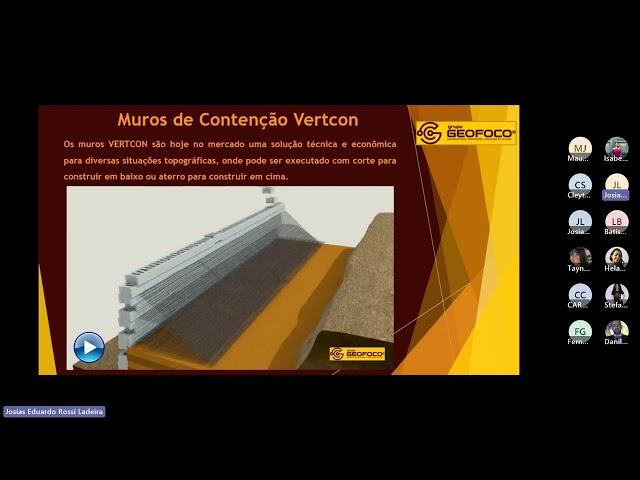 PALESTRA GEOFOCO: GEOTECNIA NA PRÁTICA - A utilização de geossintéticos em obras geotécnica