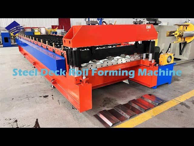 Automatic galvanized steel deck roll forming machine