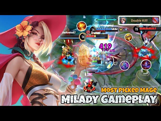 Milady Mid Lane Pro Gameplay | High Pick Rate Mage | Honor of Kings HOK KOG