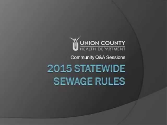 2015 Ohio sewage rules Changes