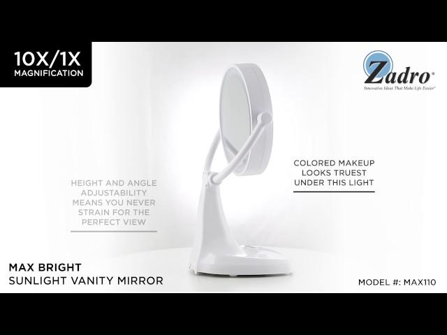 Max Bright Sunlight Vanity Mirror 1X/10X Zadro MAX110