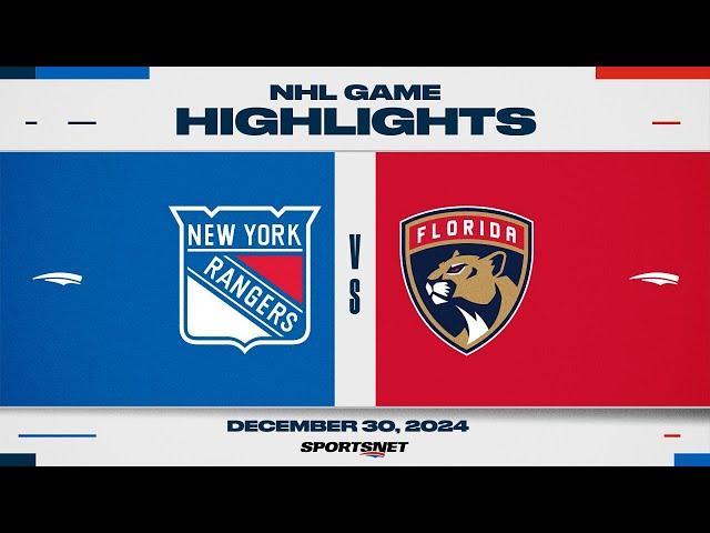 NHL Highlights | Rangers vs. Panthers - December 30, 2024