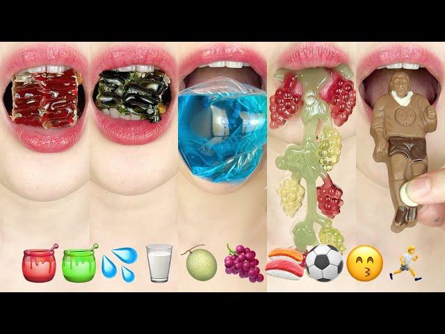 asmr EMOJI FOOD ️‍️ 이모지 먹방 eating sounds