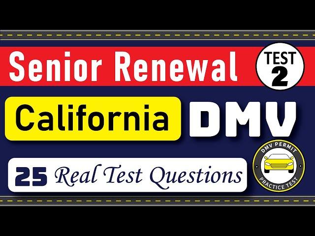 California DMV Written Test 2024 | DMV Senior Written Test 2024 | DMV Renewal For Seniors