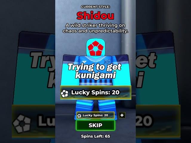 trying to get kunigami (CRAZY ATTEMPT) Blue Lock: Rivals #shorts #roblox #bluelockrivals