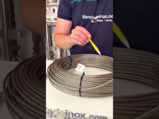 Cable acero inoxidable para la fabricación de e instalación de barandillas, balcones y escaleras