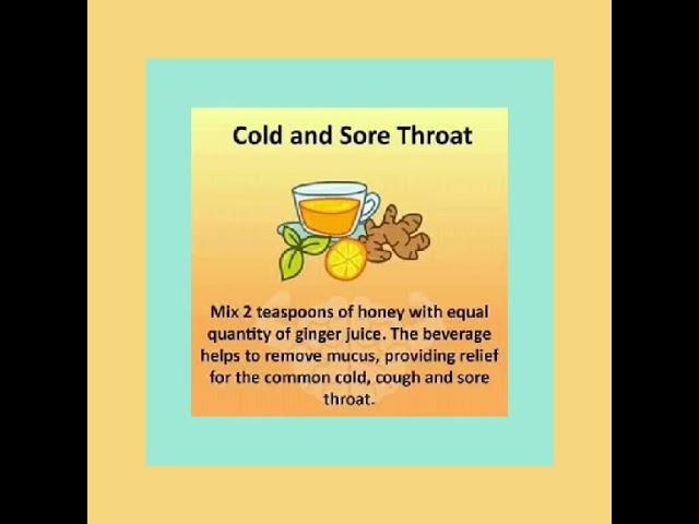 # cough# throat# sore# remedy# daily life # easy # nutrition