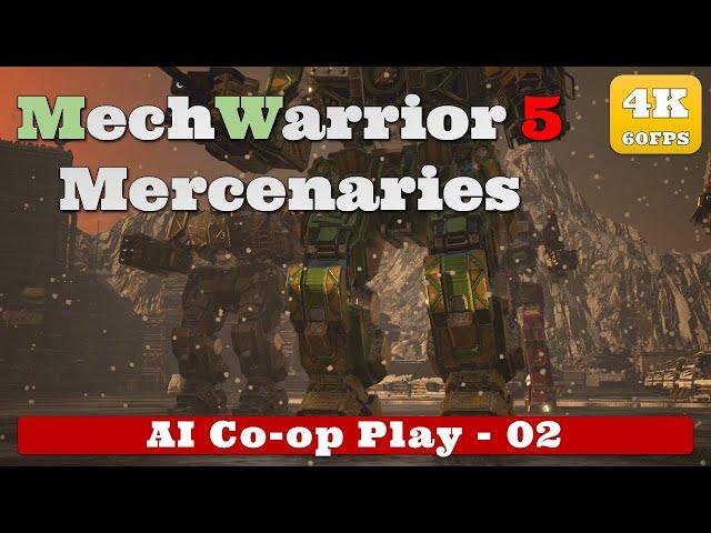 MechWarrior 5: Mercenaries - Defense: Scenario 01, 3AI Coop [4K 60FPS] - No Commentary