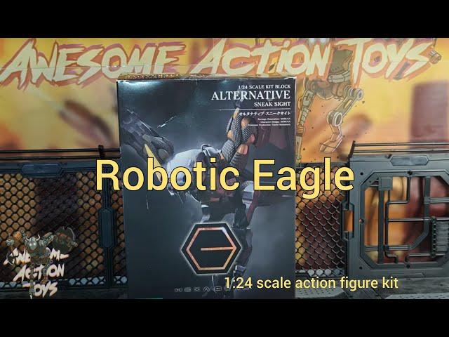 Hexagear 1:24 scale Alternative Sneak Sight robotic eagle action figure. Very cool
