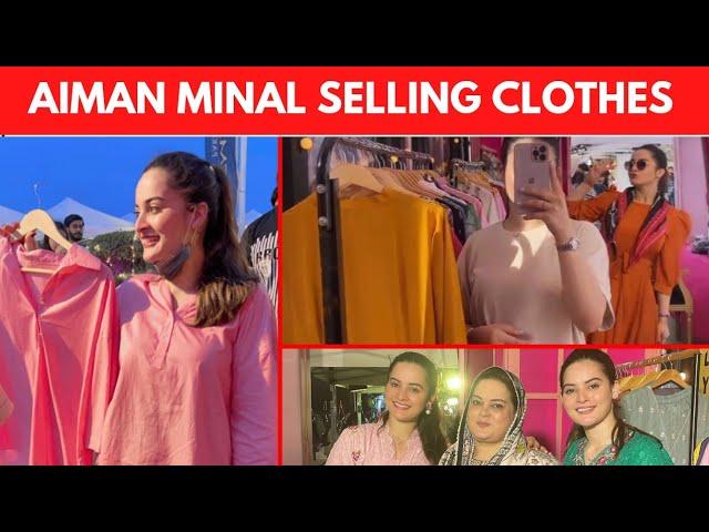 Aiman Minal Selling Their Clothing Brand At The Locale Karachi