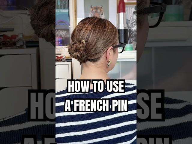 Have you ever wondered how to use a FRENCH PIN?? Here’s 3 easy ways…#hairstyles #updo #frenchpin