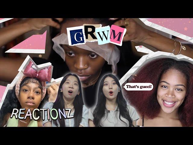 Korean Girls React To GRWM Of Black Women | 𝙊𝙎𝙎𝘾