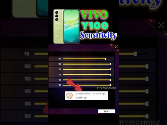 Vivo Y100 [ Sensitivity ] Setting Vivo Y100 OneTap Headshot Trick 2025 Free Fire Sensitivity