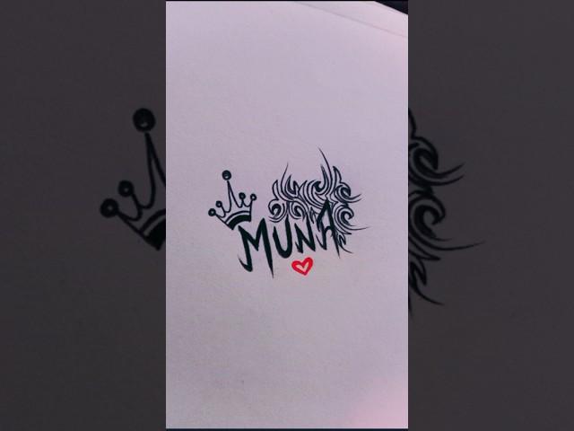 Muna name status with -Modern tattoo art 'comment your request name'#shorts